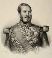 1854 Bernard Pierre Magnan (1791-1865) Francia Marsall NagyméretÅ± KÅ‘nyomatos Portréja. Belliard... - Estampes & Gravures