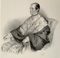 1854 Friedrich Egon Von Fürstenberg (1813-1892) Olmützi Hercegérsek NagyméretÅ± KÅ‘nyomatos... - Estampas & Grabados