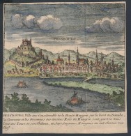 1717 Pozsony Kézzel Színezett RézmetszetÅ± Képe és Leírása... - Prints & Engravings