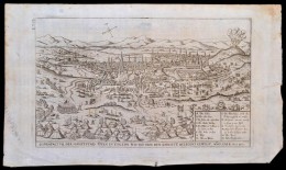 1598 Buda Ostroma. Rézmetszet. Készítette J. Siebmacher. Hieronymus Ortelius: Chronologia Oder... - Prenten & Gravure