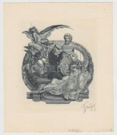 Franz Von Bayros (1866-1924): Erotikus Ex Libris Eugene Ringer. Heliogravür, Papír, Jelzett,... - Autres & Non Classés