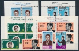 ** Mali és Elefántcsontpart 1963 Kennedy 2 Db Sor és Kisívsor / Mali, Ivory Coast... - Andere & Zonder Classificatie