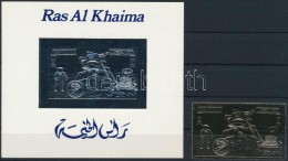 ** Ras Al Khaima 1968-1972 Å°rkutatás 2 Db Aranyfóliás Bélyeg Mi 553 A, 744 + 3 Db... - Otros & Sin Clasificación