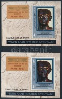 ** Jemeni / Yemen 2 Db Vágott Sor + 2 Db Fogazott és 4 Db Vágott Blokk / 2 Imperforated Sets... - Other & Unclassified