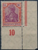** 1920 Mi 151 Y (Mi EUR 1800,-) (ívsarki Bélyeg, Az ívszélen Falc / Corner Stamp,... - Otros & Sin Clasificación
