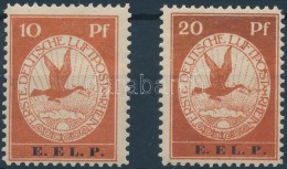 ** 1912 Légiposta / Airmail Mi V-VI (Mi EUR 2650,-) Certificate: Briefmarkenprüfstelle Basel, 10Pf... - Other & Unclassified