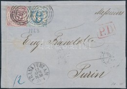 1863 Mi 22 + 24 Levél ElÅ‘lapon / On Cover Front - Otros & Sin Clasificación