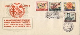 1954 A Szerb Felkelés 150. évfordulója Sor FDC Mi 751-754 - Other & Unclassified
