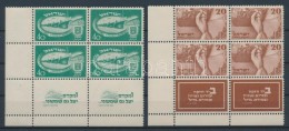 ** 1950 Függetlenség Mi 30-31 Tabos ívsarki Négyes Tömbökben / Corner Blocks Of... - Other & Unclassified