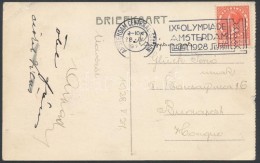 1928 Képeslap Olimpiai Reklámbélyegzéssel / Postcard  With Advertising Postmark... - Autres & Non Classés