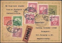 1933 Expressz Díjjegyes LevelezÅ‘lap Sokbélyeges Díjkiegészítéssel... - Autres & Non Classés