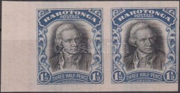 ** 1920 Forgalmi ívszéli Vágott Pár Mi 16 / Imperforate Margin Pair - Other & Unclassified