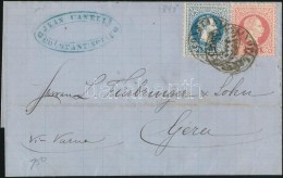 1871 5sld + 10sld Levélen / On Cover 'CONSTANTINOPEL' - 'WIEN' - 'GERA' - Andere & Zonder Classificatie