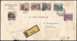 1931 Rotary Sor Ajánlott Levélen / Mi 518-523 On Registered Cover - Otros & Sin Clasificación