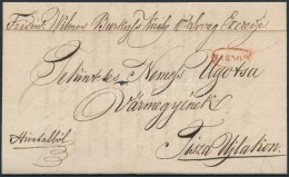 1837 Ex Offo Piros / Red 'TARNOW' - Tisza Ujlak - Other & Unclassified