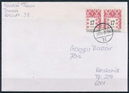 1996 Magyar NépmÅ±vészet 17Ft Pár JelentÅ‘s Elfogazással Levélen / Mi 4391 Pair... - Otros & Sin Clasificación