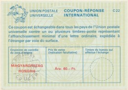 1988 Nemzetközi Válaszdíjszelvény, 60Ft / International Reply Coupon - Otros & Sin Clasificación