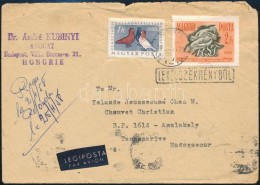 1958 Légi Levél 3Ft Bérmentesítéssel Madagaszkárra / Airmail Cover With... - Otros & Sin Clasificación