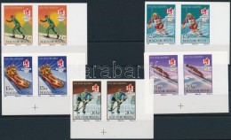 ** 1991 Téli Olimpia (IX.) Vágott ívsarki Párok (10.000) / Mi 4175-4179 Imperforate... - Otros & Sin Clasificación