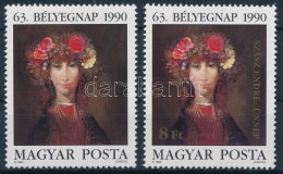 ** 1990 Bélyegnap 8Ft  Arany Színnyomat Nélkül / Mi 4107 Gold Omitted - Otros & Sin Clasificación