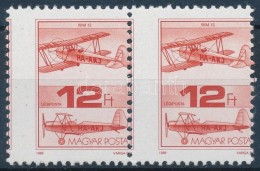 ** 1988 Repüléstörténet 12Ft Pár Elfogazva / Mi 3988 Pair Shifted Perforation - Otros & Sin Clasificación