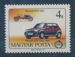 ** 1986 100 éves Az Autó 4Ft Ezüst Színnyomat (Renault Embléma és... - Otros & Sin Clasificación