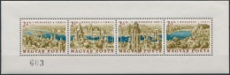 ** 1961 Bélyegnap 34. Budapest Panoráma Blokk (90.000) / Mi 1789-1792 Block (ráncok / Creases) - Other & Unclassified