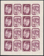 ** 1959 Bélyegnap (32.) Vágott Teljes ív (60.000) / Mi 1627 Imperforate Complete Sheet - Autres & Non Classés