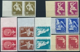 ** 1958 Sport (III) Vágott Sor ívszéli Párokban (12.000) / Mi 1542-1548 Imperforate... - Autres & Non Classés