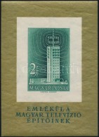 ** 1958 Televízió Vágott Blokk (25.000) / Mi Bl 26 Imperforate Block - Other & Unclassified