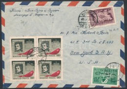 1949 Légi Levél 3Ft Bérmentesítéssel New Yorkba / Airmail Cover To New York - Otros & Sin Clasificación