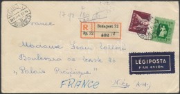 1948 Ajánlott Légi Levél 3,80Ft Bérmentesítéssel Franciaországba /... - Otros & Sin Clasificación