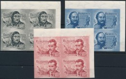 ** 1955 KöltÅ‘k Vágott ívsarki Négyestömbök (32.000) / Mi 1446-1448 Imperforate... - Otros & Sin Clasificación