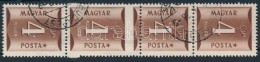 O 1951 Barnaportó 4f Négyescsík Elfogazással / Mi Postage Due 191 Stripe Of 4 With... - Otros & Sin Clasificación