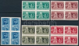 ** 1949 Lánchíd Vágott Sor Négyestömbökben / Mi 1059-1063 Imperforate Set In... - Other & Unclassified