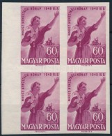 ** 1949 NÅ‘nap (I) Vágott ívszéli Négyestömb (40.000) / Mi 1036 Imperforate Margin... - Andere & Zonder Classificatie