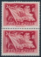 ** 1948 Centenárium 8f FüggÅ‘leges Pár Papírránccal / Mi 1000 Vertical Pair With... - Other & Unclassified
