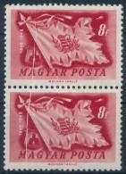 ** 1948 Centenárium 8f FüggÅ‘leges Pár Papírránccal / Mi 1000 Vertical Pair With... - Autres & Non Classés