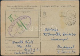 1944 Tábori Posta LevelezÅ‘lap / Field Postcard 'M.KIR. 103. GV. LGV. TÜ. OSZTÁLY 2.... - Autres & Non Classés