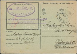 1941 Tábori Posta LevelezÅ‘lap / Field Postcard 'M.kir 150. Honvéd Gépkocsizó... - Other & Unclassified