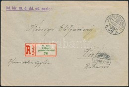 1940 Tábori Posta Ajánlott Levél / Registered Field Cover 'M.kir. 18.ö. Dd. Eü.... - Other & Unclassified