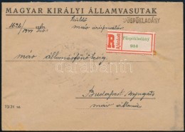 1944 Ajánlott Levél PÜSPÖKLADÁNY Pályaudvari Bélyegzéssel /... - Otros & Sin Clasificación