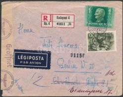 1944 Ajánlott Légi Levél 1,20P Bérmentesítéssel, Cenzúrázva... - Otros & Sin Clasificación