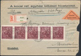 1943 Ajánlott Utánvételes Levél Hadigondozás 20f ötöscsík... - Otros & Sin Clasificación