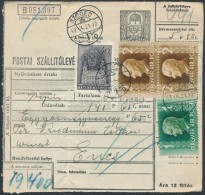 1943 Postai Szállítólevél 19 Kg-os Csomagról 5,40P... - Otros & Sin Clasificación