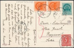 1942 Cenzúrázott Képeslap Svájcba, 5c Portóval / Censored Postcard With Postage... - Otros & Sin Clasificación