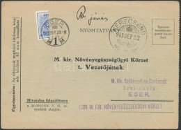 1941 LevelezÅ‘lap 6f Felezett Portó Bélyeggel / Cover With Bisected 6f Postage Due - Otros & Sin Clasificación