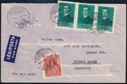 1940 Légi Levél 3,70P Bérmentesítéssel Buenos Airesbe / Airmail Cover To Buenos... - Otros & Sin Clasificación