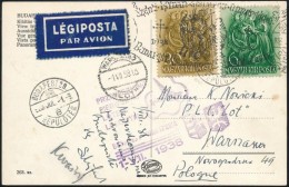 1938 ElsÅ‘ Repülés Képeslap Varsóba /  LOT First Flight Postcard Budapest-Warszawa - Otros & Sin Clasificación