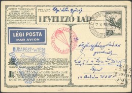 1932 Légiposta LevelezÅ‘lap / Airmail Postcard 'ENDRESZ AVIATIKAI KIÁLLÍTÁS' +... - Otros & Sin Clasificación